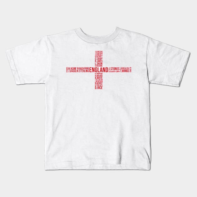 England Football Team 2021 Kids T-Shirt by GreazyL
